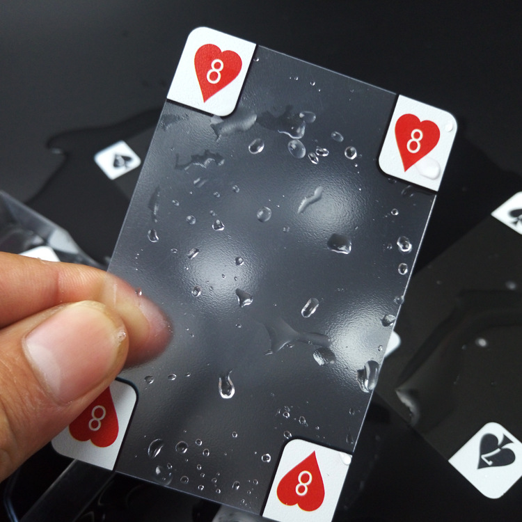 Transparent plastic playing CARDS (White)
