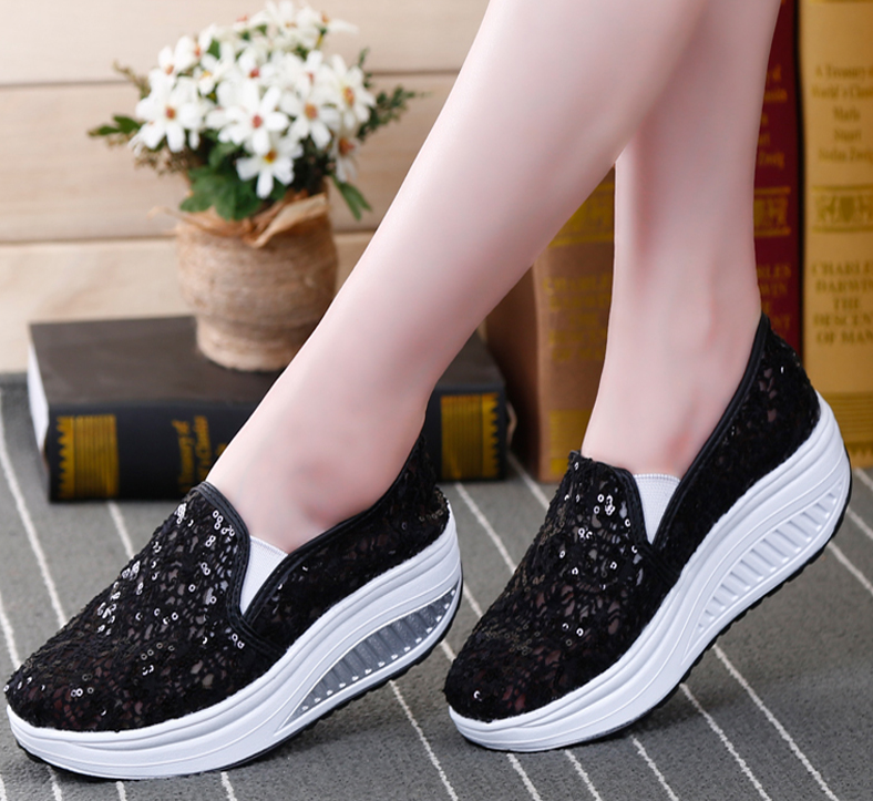 Net shoes sequin mesh shoes breathable rocking shoes running shoes