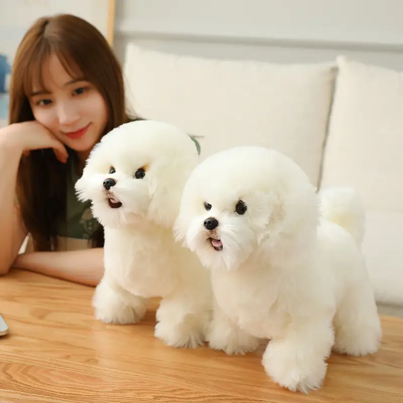 Simulation Bichon Frise plush toy doll