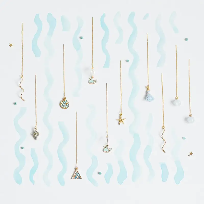 Let's see the sea girl's heart earrings
