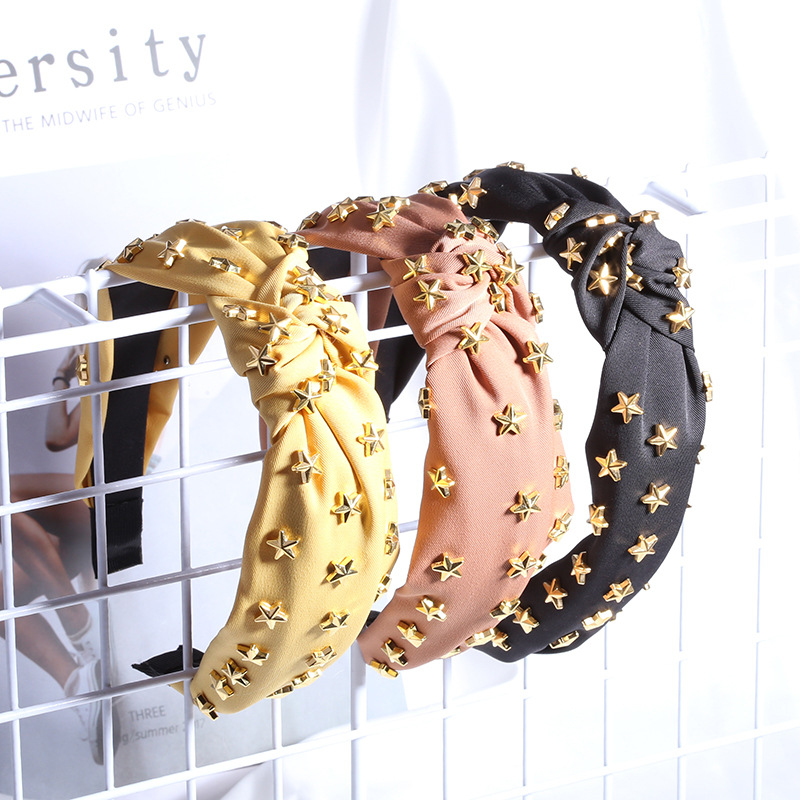 Knotting metal five pointed star headdress