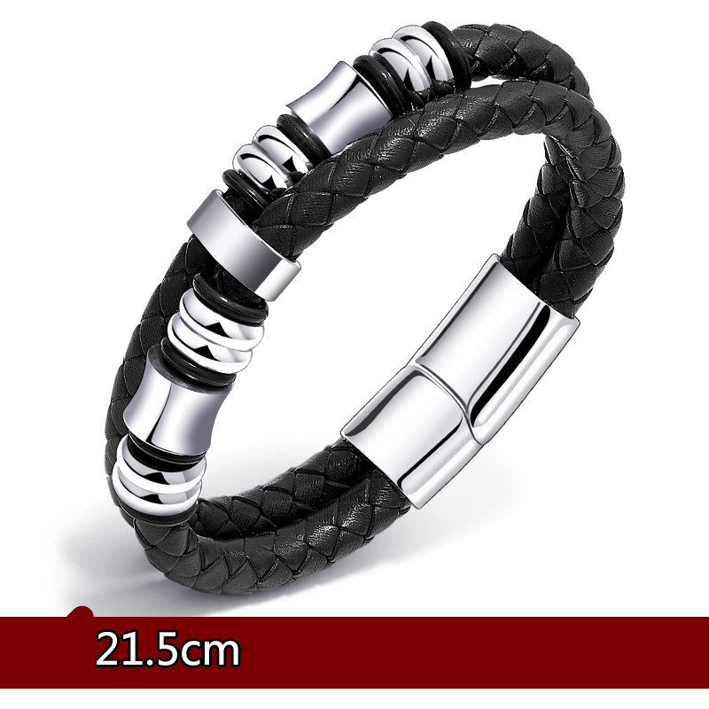 Korean style leather cord men's bracelet jewelry