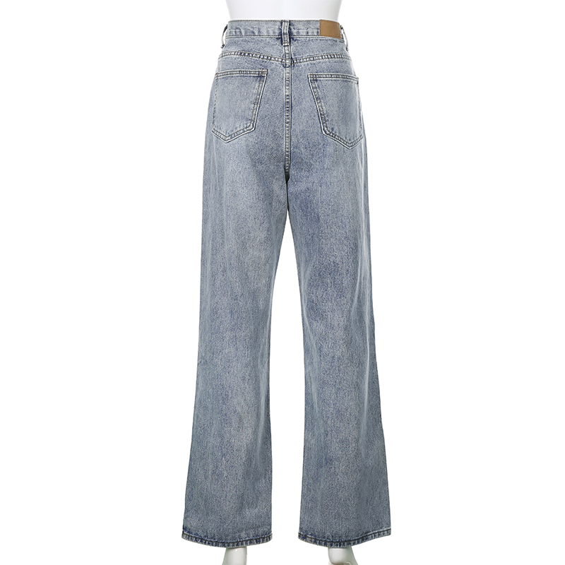 Hong Kong Style Vintage knee hole jeans