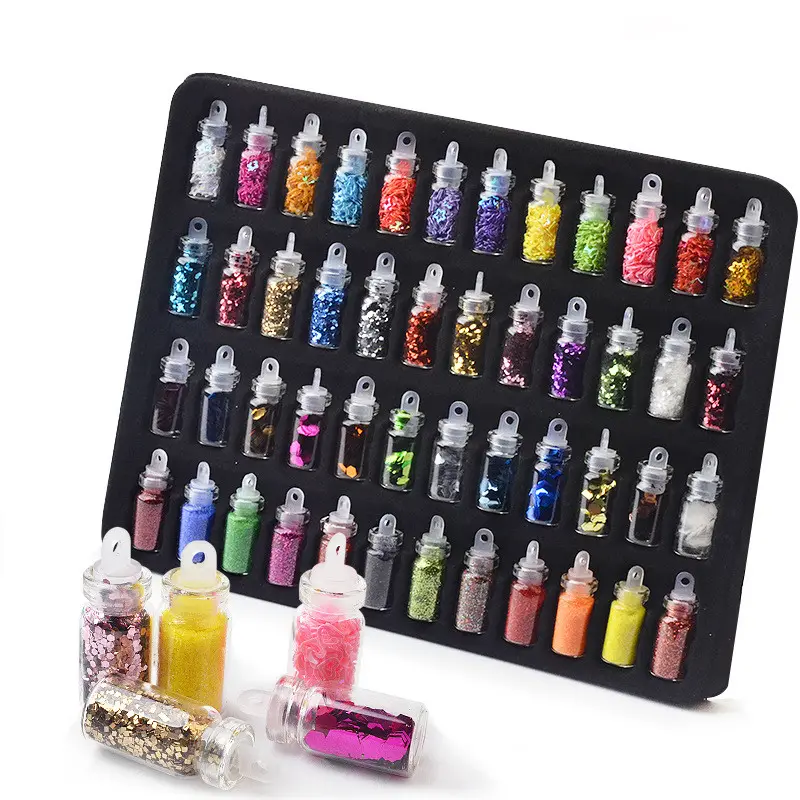 Glass Bottle Nail Art Jewelry Glitter