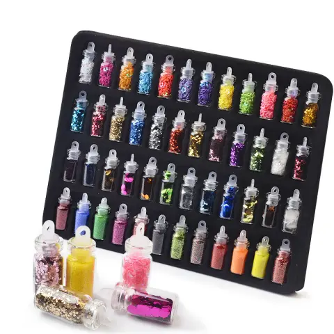 Glass Bottle Nail Art Jewelry Glitter