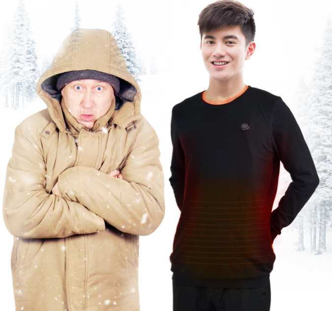 USB smart heating knitted sweater