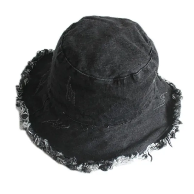Japanese frayed denim fisherman hat Dark Grey - Shop at LoveMi