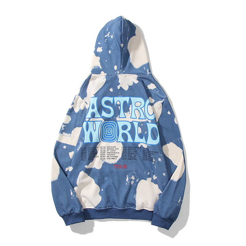 Color Tie Dye Lightning Cloud Astronaut Hoodie
