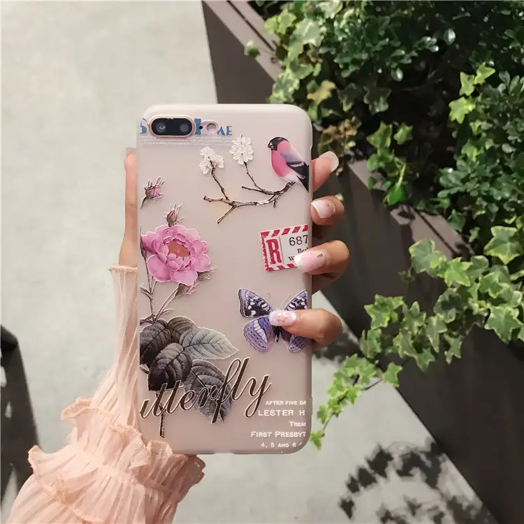 Painted embossed phone case