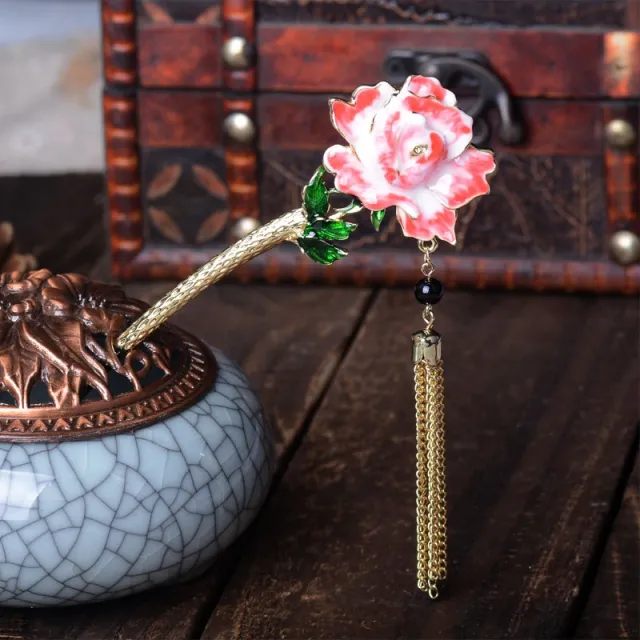Vintage rose hairpin Red - Shop at LoveMi