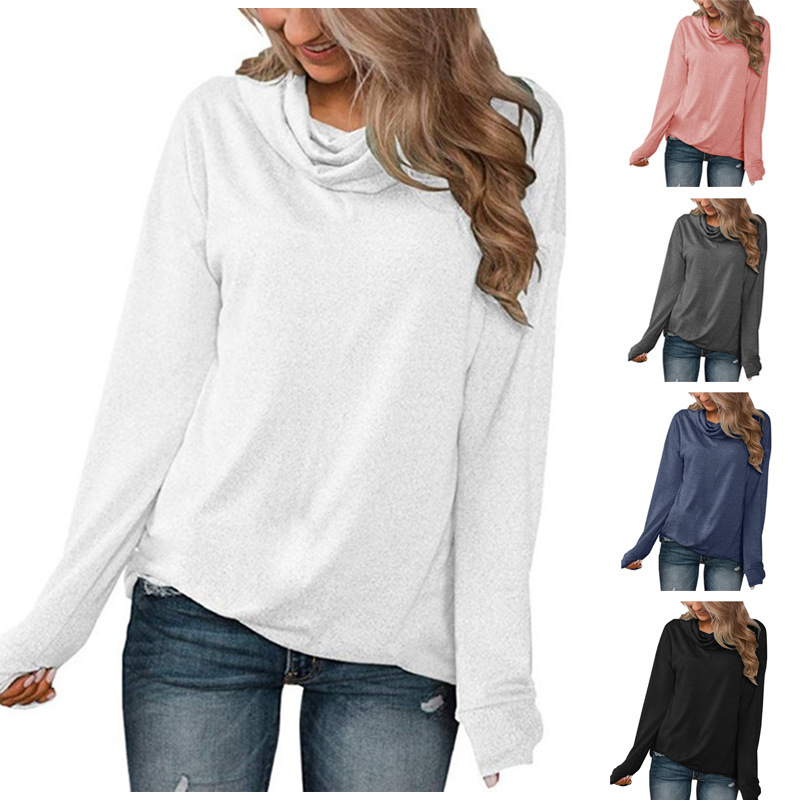 Solid color hedging pile collar long sleeves