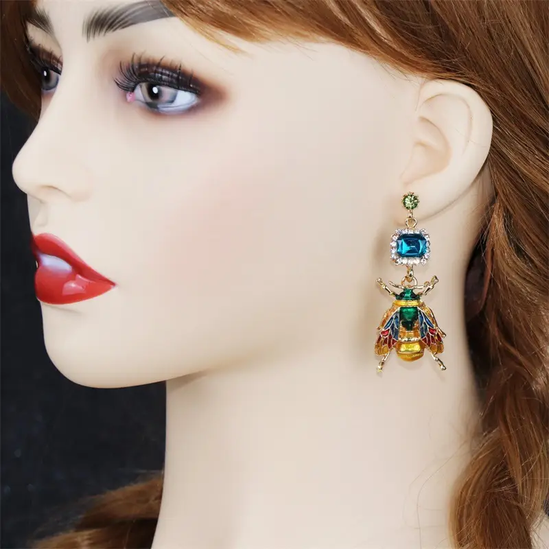Enamel Bee Earrings
