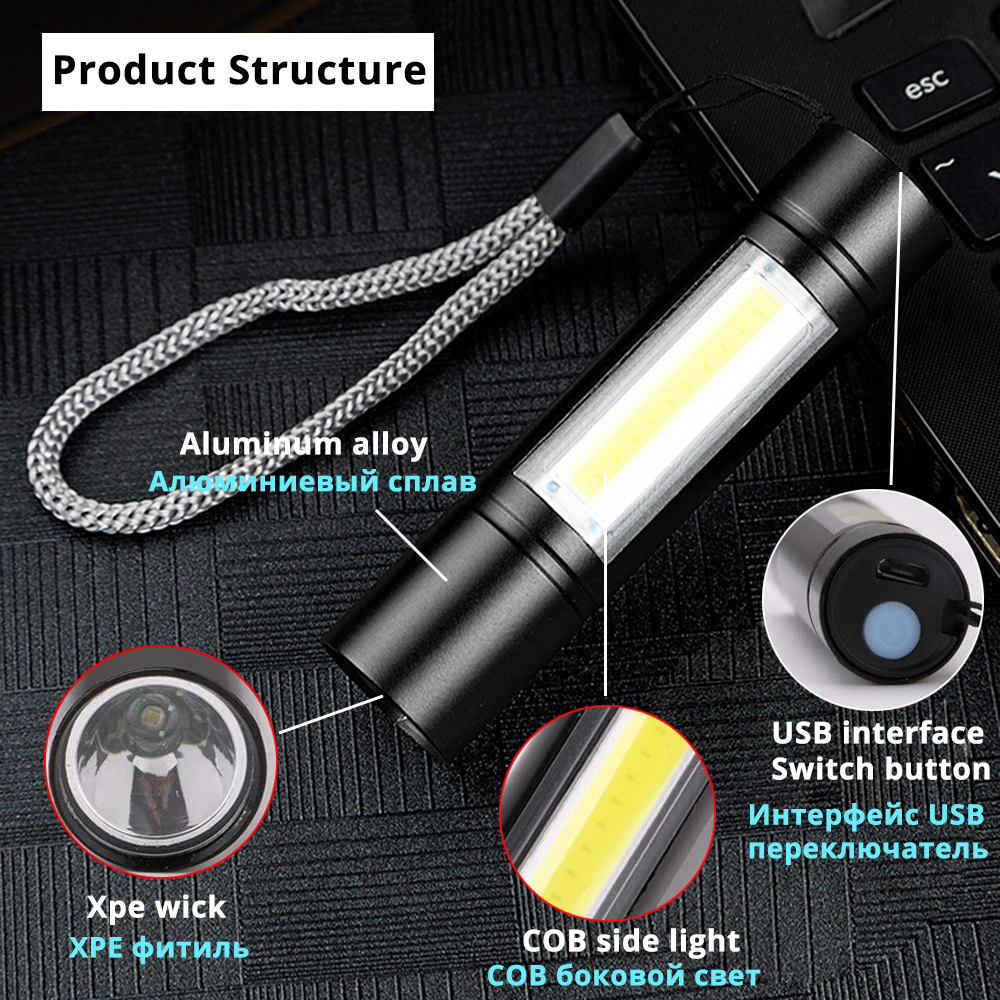 Outdoor cycling flashlight