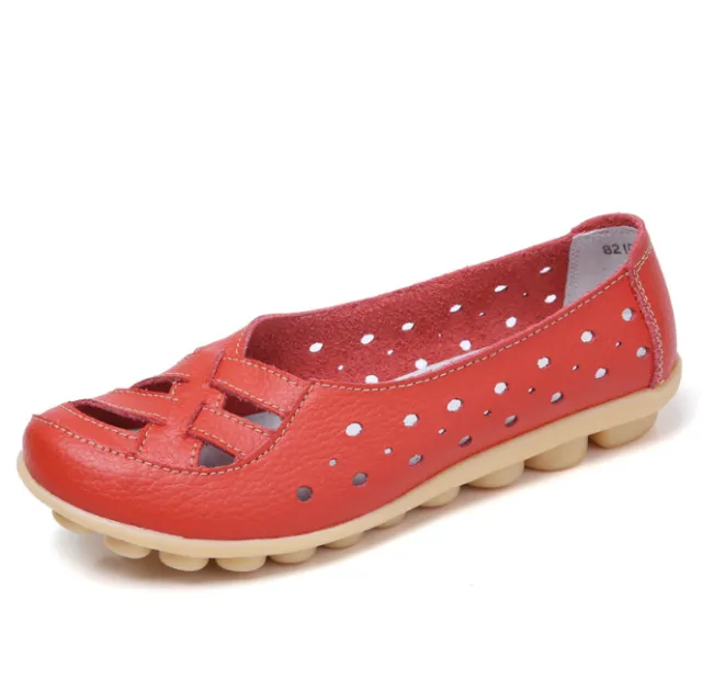 Women's flat shoes leather soft bottom flat shoes Moccasin mother soft shoes Oxford women's shoes flat shoes Red - Shop at LoveMi