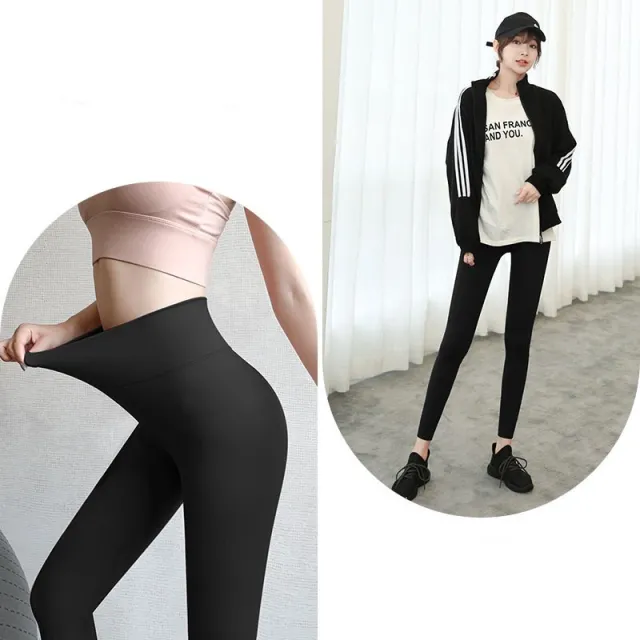 Shark skin leggings women wear thin autumn tights Black - Shop at LoveMi