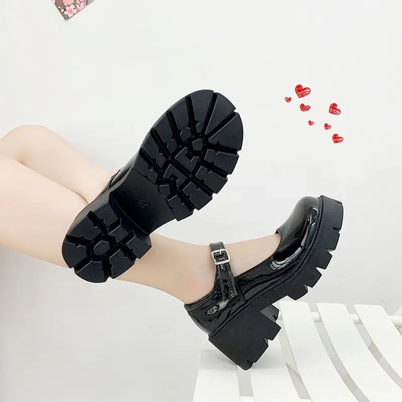 Lolita muffin leather shoes