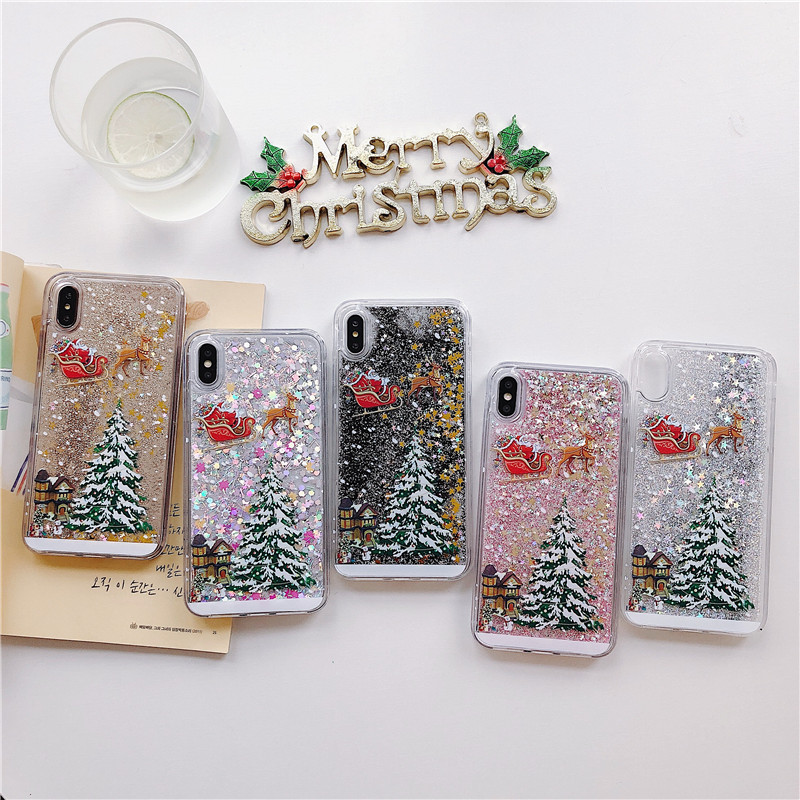 Compatible With , Santa Claus Christmas Tree Quicksand Shell - Image 4