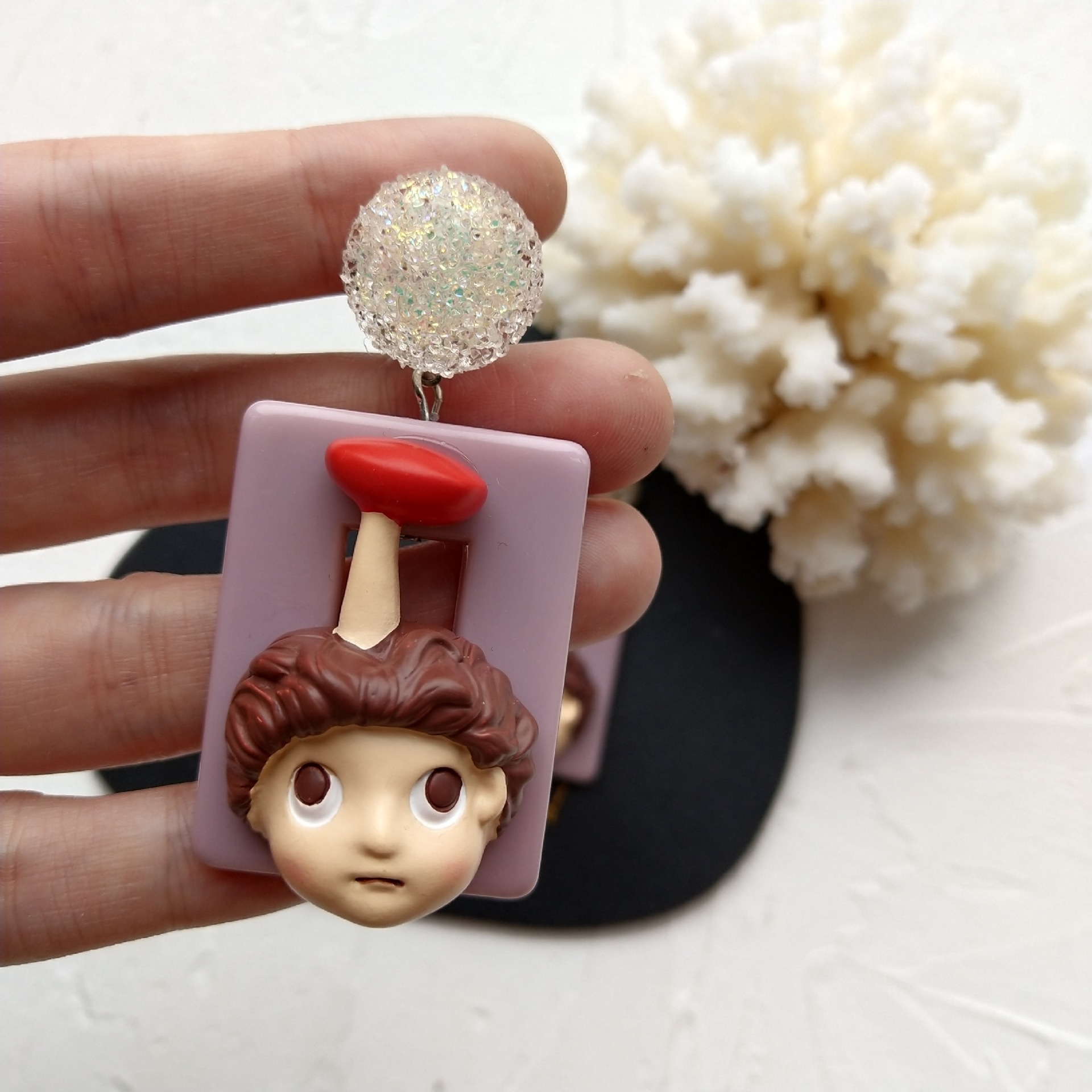 Geometric Portrait Earrings, picture 8 of 12