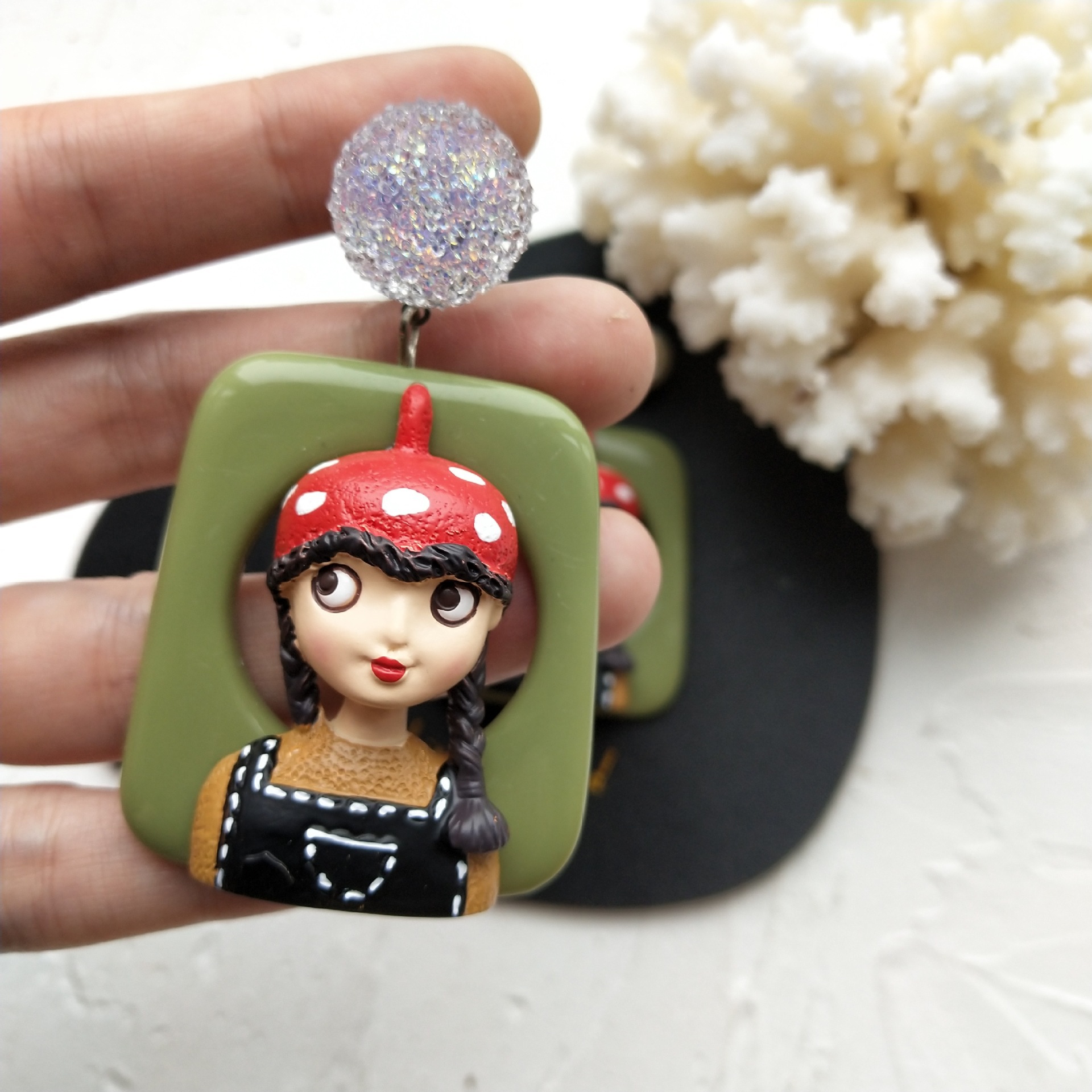 Geometric Portrait Earrings, picture 11 of 12