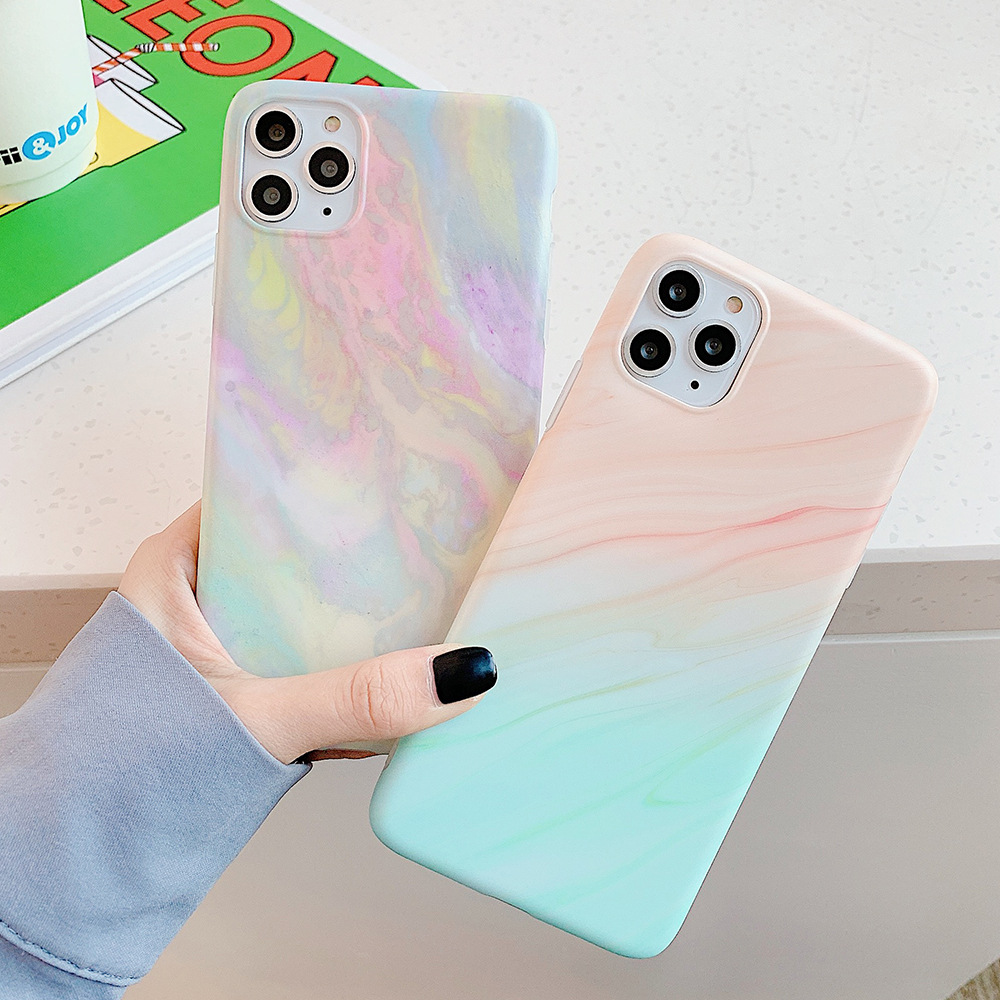 Mobile phone case gradient color marble
