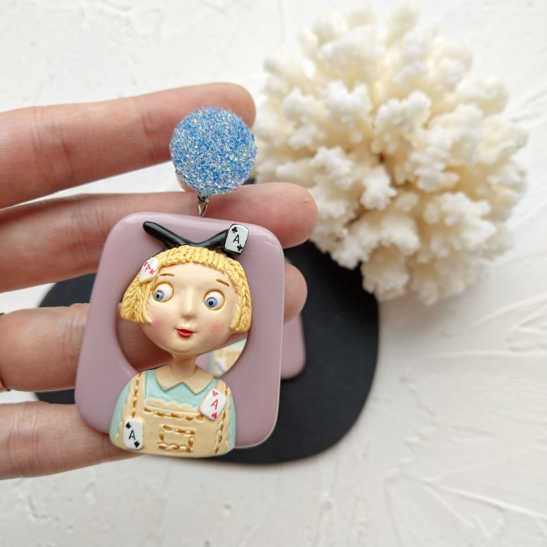 Geometric Portrait Earrings, picture 6 of 12