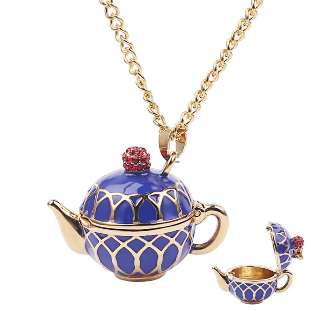 Vintage teapot openable necklace Xl1929 - Shop at LoveMi
