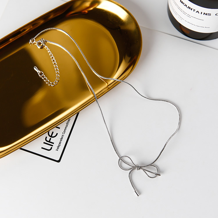 Bow Necklace Short Female Necklace Clavicle Korean Thin Collar Choker