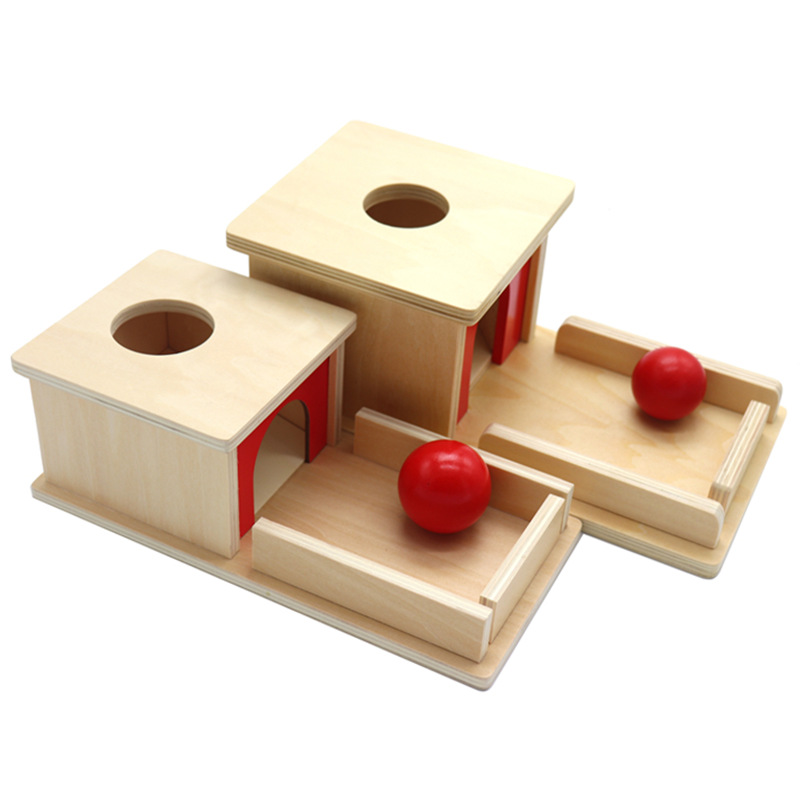 Early childhood teaching aids permanent target box wooden