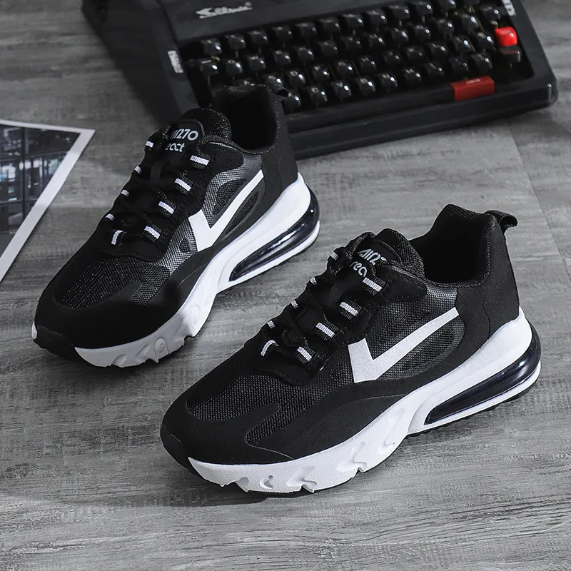 Net celebrity air cushion sneakers - Black