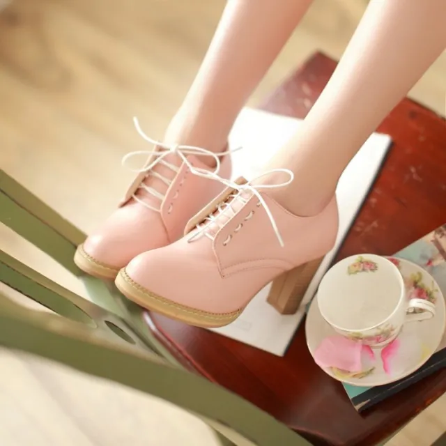 High heels with thick platforms Pink - Shop at LoveMi