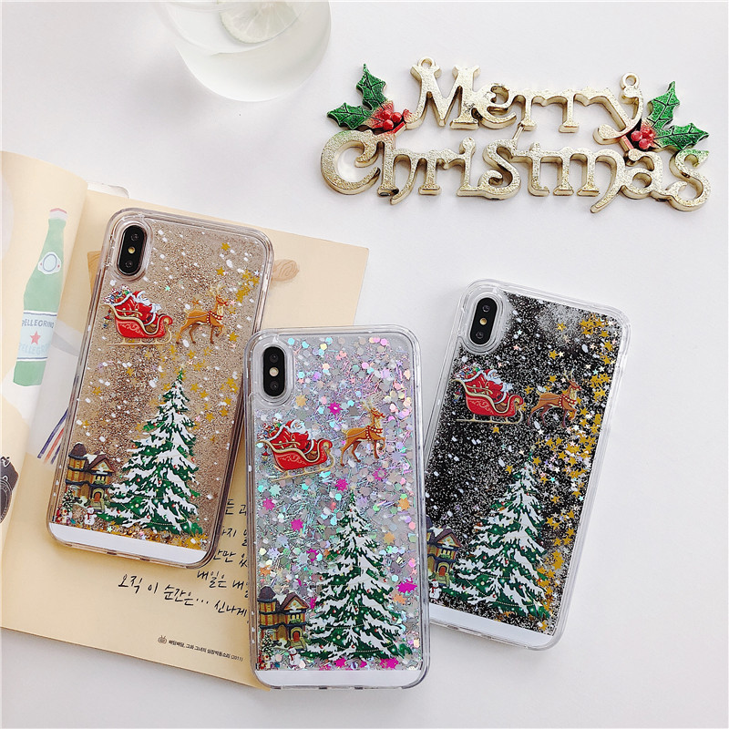 Compatible With , Santa Claus Christmas Tree Quicksand Shell - Image 11
