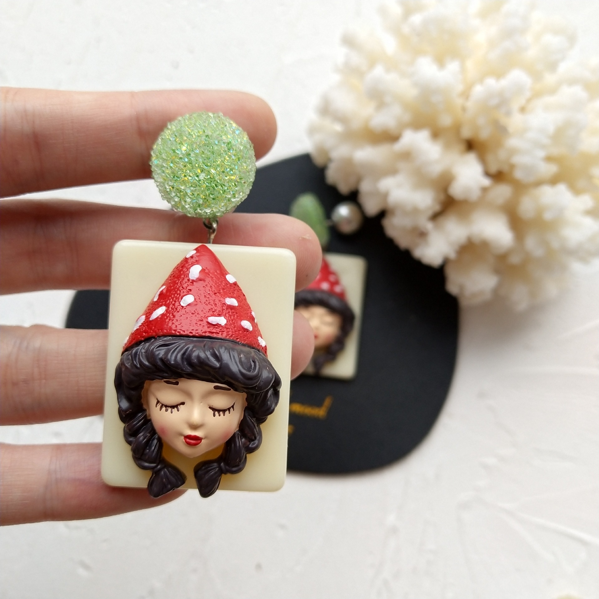 Geometric Portrait Earrings, picture 7 of 12