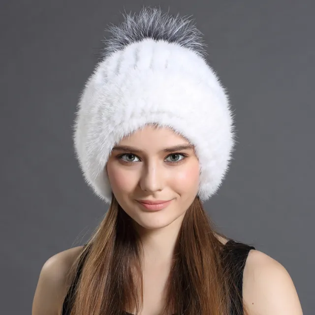Mink fur hat White - Shop at LoveMi