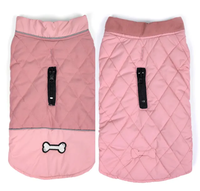 Dog Fall Winter Double sided Waterproof Jacket Pink - Shop at LoveMi