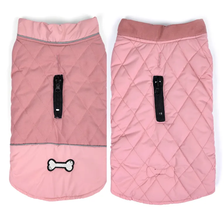 Dog Fall Winter Double-sided Waterproof Jacket - Pink