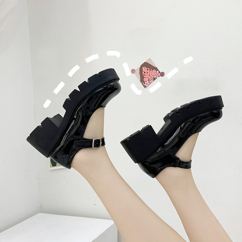 Lolita muffin leather shoes