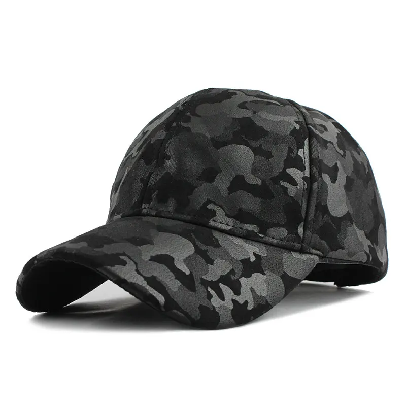 Camouflage Suede Baseball Cap
