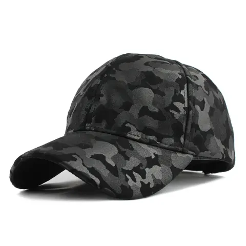 Camouflage Suede Baseball Cap