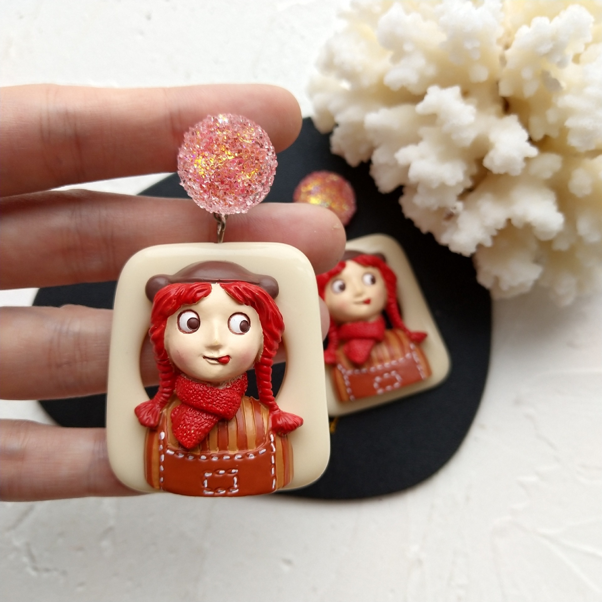 Geometric Portrait Earrings, picture 9 of 12
