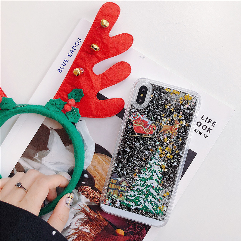 Compatible With , Santa Claus Christmas Tree Quicksand Shell - Image 15
