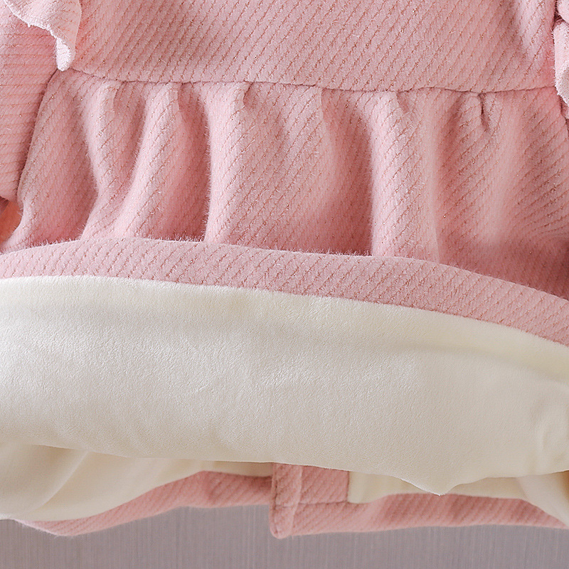 Baby cute plus velvet coat