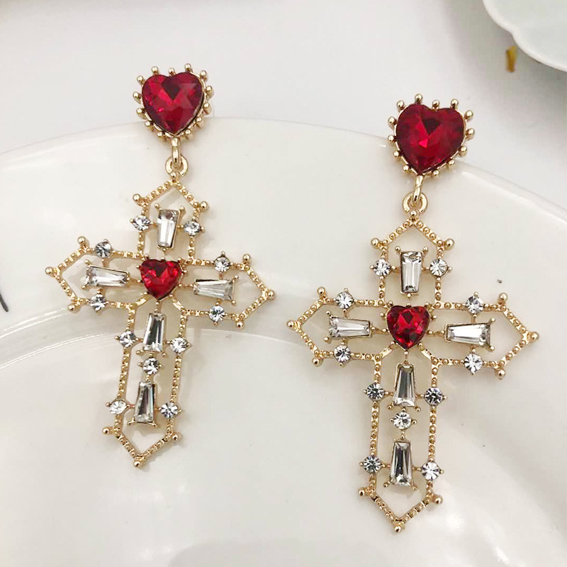 Ladies Cross Earrings