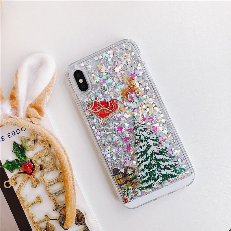 Compatible With , Santa Claus Christmas Tree Quicksand Shell - Image 12