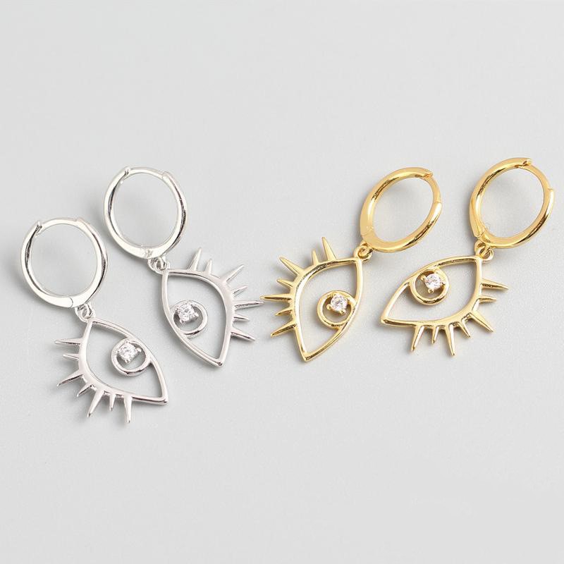 Personalized big eyes diamond earrings