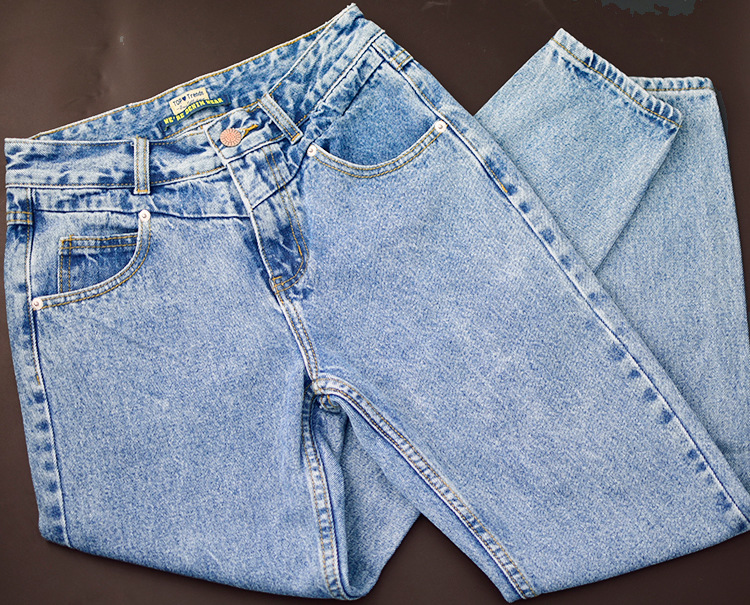 High-rise slim straight-leg washed jeans