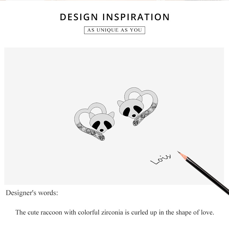 Racoon Rainbow Earrings