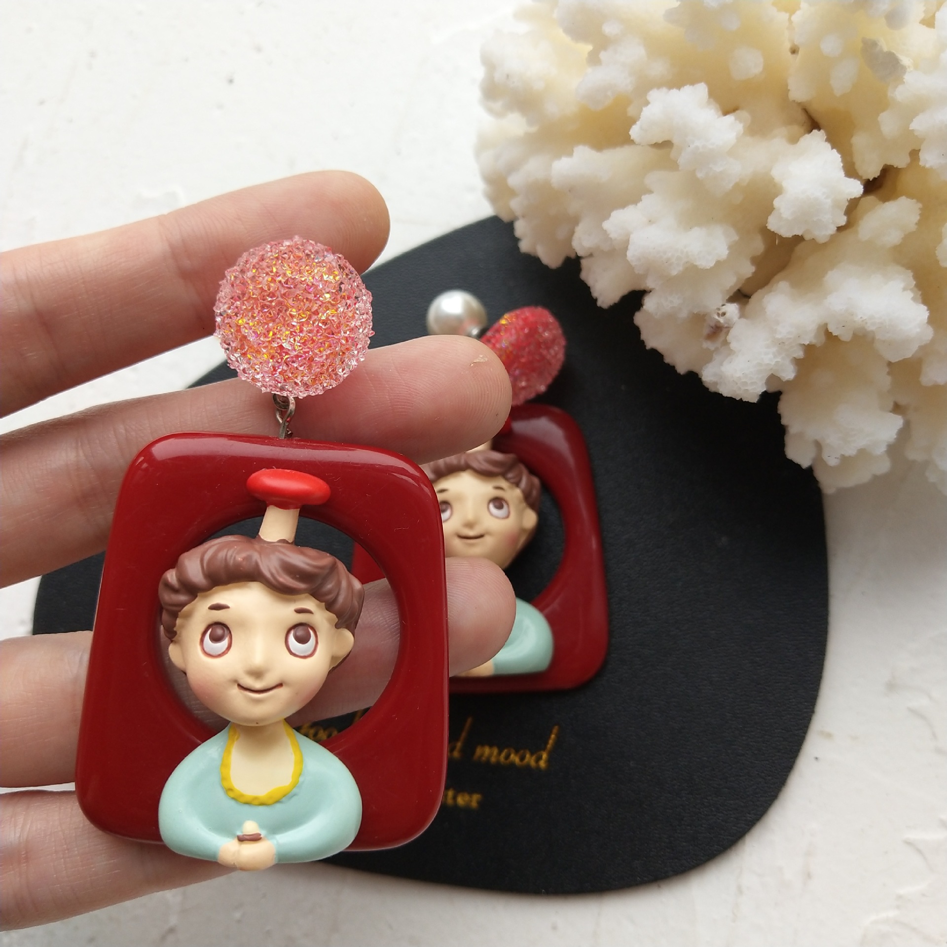 Geometric Portrait Earrings, picture 10 of 12