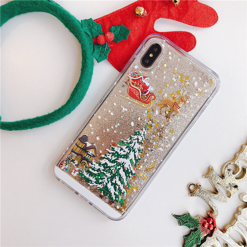 Compatible With , Santa Claus Christmas Tree Quicksand Shell - Image 6