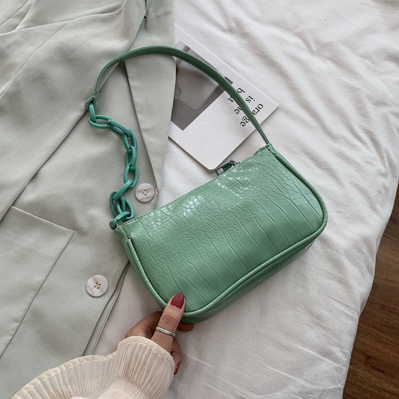 Women's fashion square shoulder bag Green - Shop at LoveMi