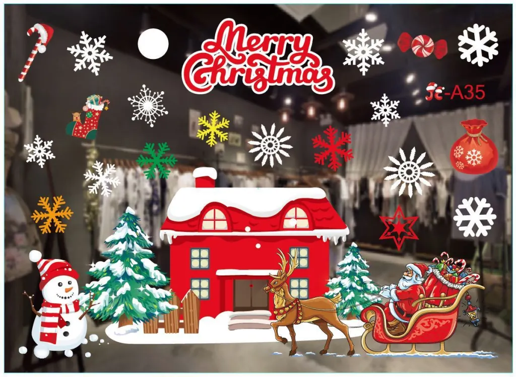 Christmas color window stickers - Color A35